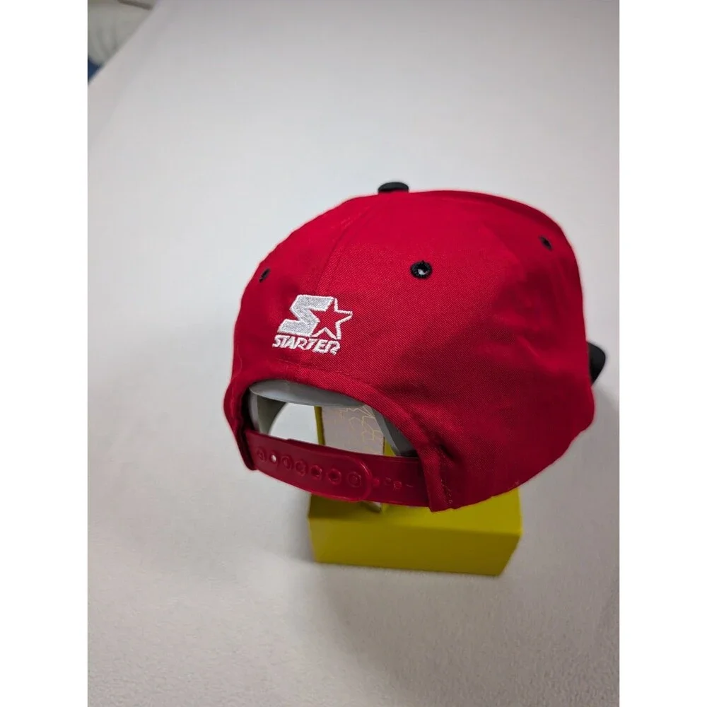 Vintage 90's Starter Nebraska Cornhuskers Arch Logo Snapback Hat Red Star Wars